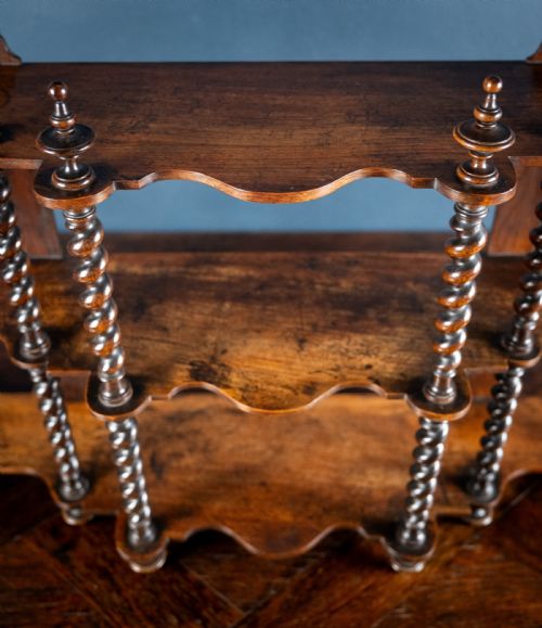 19TH CENTURY WALNUT BARLEY TWIST WALL SHELF - ADDITIONAL PHOTO 12