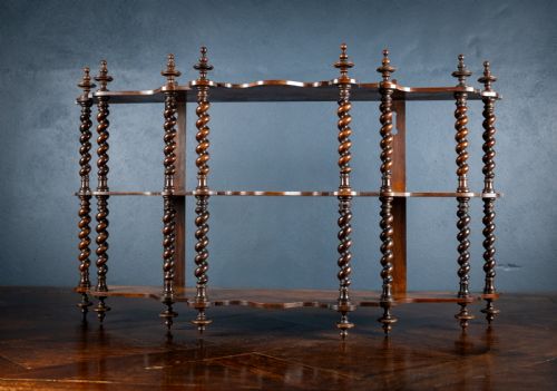 19TH CENTURY WALNUT BARLEY TWIST WALL SHELF - ADDITIONAL PHOTO 13