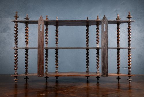 19TH CENTURY WALNUT BARLEY TWIST WALL SHELF - ADDITIONAL PHOTO 15