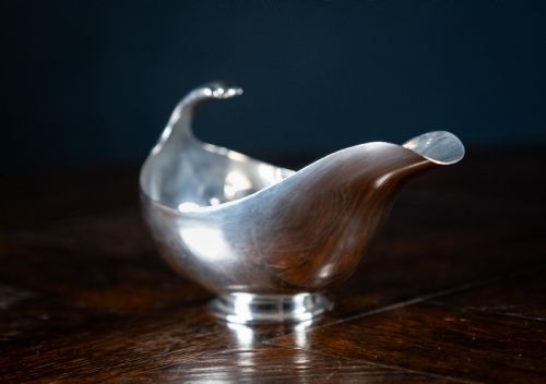 GEORGE V SILVER SAUCE BOAT BY S BLACKENSEE SON CHESTER - ADDITIONAL PHOTO 3
