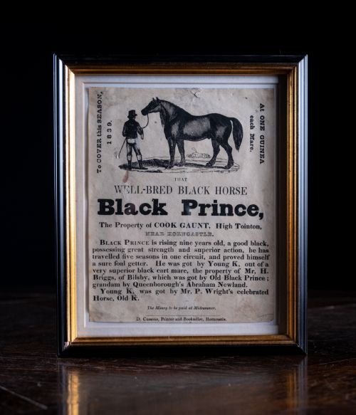 'BLACK PRINCE' HORSE ADVERTISEMENT DATED 1839 LINCOLNSHIRE - ADDITIONAL PHOTO 1