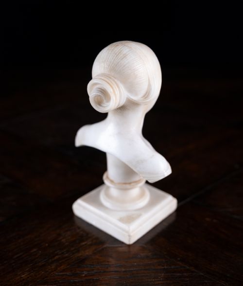 DIMINUTIVE 'MARBLE BUST OF LOUISA' DATED 1848 - ADDITIONAL PHOTO 4