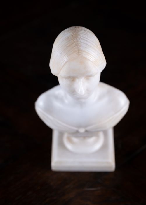 DIMINUTIVE 'MARBLE BUST OF LOUISA' DATED 1848 - ADDITIONAL PHOTO 9