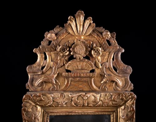 18TH CENTURY LOUIS XV GILTWOOD MIRROR C1750 - ADDITIONAL PHOTO 3