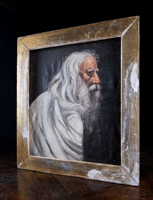 PORTRAIT OF A WISENED SAGE OIL ON CANVAS - ADDITIONAL PHOTO 6