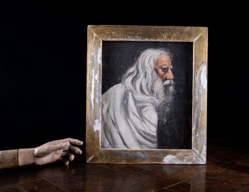 PORTRAIT OF A WISENED SAGE OIL ON CANVAS - ADDITIONAL PHOTO 9