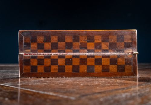19TH CENTURY PRIMITIVE PARQUETRY WRITING SLOPE - ADDITIONAL PHOTO 5