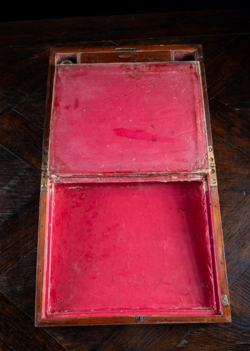 19TH CENTURY PRIMITIVE PARQUETRY WRITING SLOPE - ADDITIONAL PHOTO 9