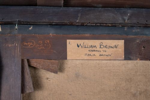 LARGE PORTRAIT OF WILLIAM BROWN C1840 OIL ON CANVAS - ADDITIONAL PHOTO 4