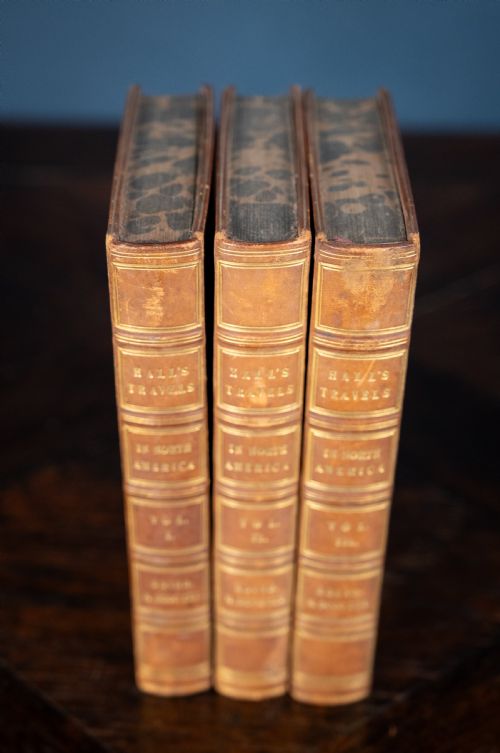 1830 TRAVELS IN NORTH AMERICA BY CAPTAIN BASIL HALL WITH IRISH HISTORY INTEREST BOOK SET - ADDITIONAL PHOTO 1