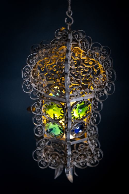 19TH CENTURY WROUGHT IRON VENETIAN LANTERN - ADDITIONAL PHOTO 2