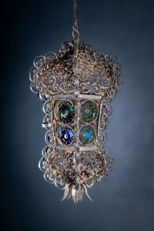 19TH CENTURY WROUGHT IRON VENETIAN LANTERN - ADDITIONAL PHOTO 9