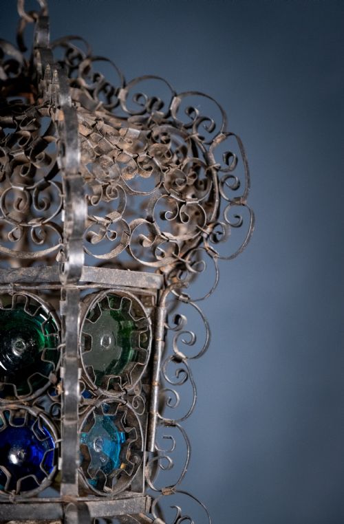 19TH CENTURY WROUGHT IRON VENETIAN LANTERN - ADDITIONAL PHOTO 10