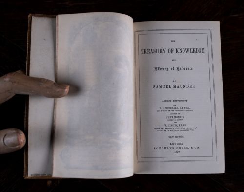 SAMUEL MAUNDER'S TREASURY OF SIX VOLUME BOOK SET 1870 - ADDITIONAL PHOTO 9