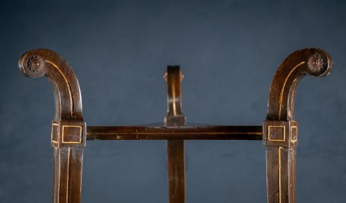 REGENCY EBONISED AND PARCEL GILT TRIFORM ETAGERE - ADDITIONAL PHOTO 3