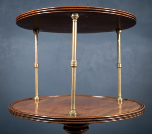 REGENCY MAHOGANY BRASS MOUNTED DUMB WAITER C1820 - ADDITIONAL PHOTO 2