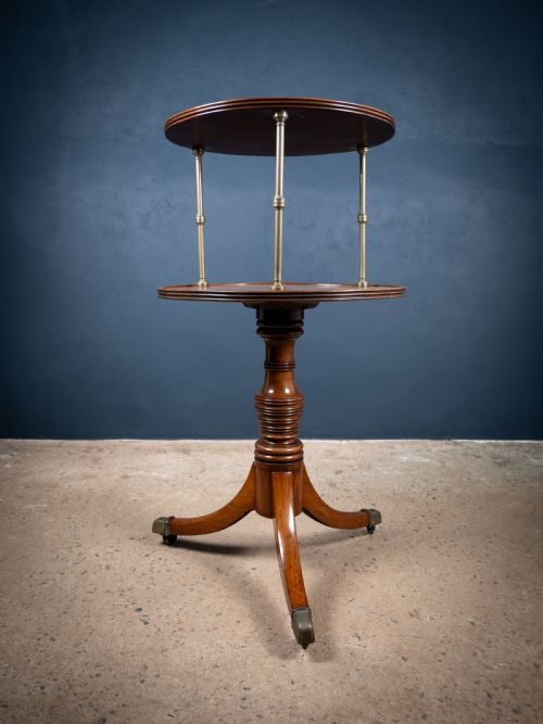 REGENCY MAHOGANY BRASS MOUNTED DUMB WAITER C1820 - ADDITIONAL PHOTO 8