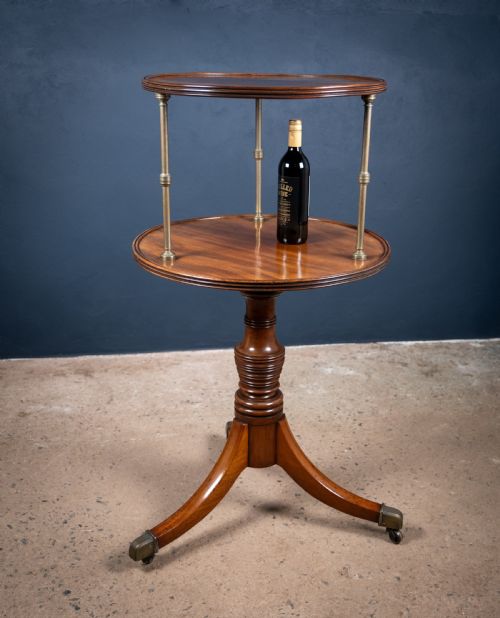 REGENCY MAHOGANY BRASS MOUNTED DUMB WAITER C1820 - ADDITIONAL PHOTO 15