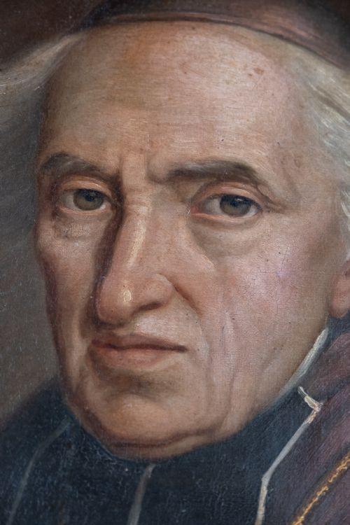 PORTRAIT OF LOUIS JOSEPH D'HUMIERES ROMAN CATHOLIC ARCHBISHOP 1753 1834 OIL ON CANVAS - ADDITIONAL PHOTO 2