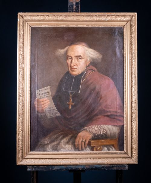 PORTRAIT OF LOUIS JOSEPH D'HUMIERES ROMAN CATHOLIC ARCHBISHOP 1753 1834 OIL ON CANVAS - ADDITIONAL PHOTO 6