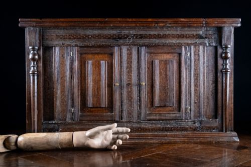 LARGE 18TH CENTURY OAK WALL CUPBOARD - ADDITIONAL PHOTO 12