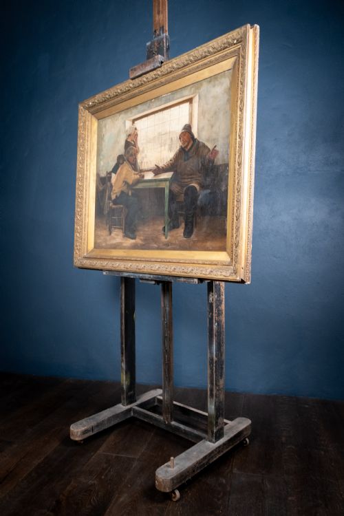 GEORGE BEAUMONT FL1891 'BAD NEWS' NEWLYN SCHOOL OIL ON CANVAS - ADDITIONAL PHOTO 9