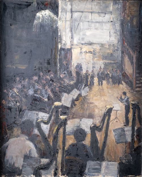 BARBARA CAMPBELL 'THE REHEARSAL' OIL ON CANVAS - ADDITIONAL PHOTO 1