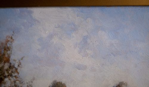 JAMES JEROME MILLER FL18751900 PAIR OF COUNTRY GARDENS OIL PAINTINGS - ADDITIONAL PHOTO 7