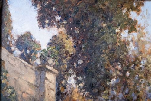 JAMES JEROME MILLER FL18751900 PAIR OF COUNTRY GARDENS OIL PAINTINGS - ADDITIONAL PHOTO 14
