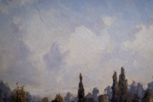 JAMES JEROME MILLER FL18751900 PAIR OF COUNTRY GARDENS OIL PAINTINGS - ADDITIONAL PHOTO 15
