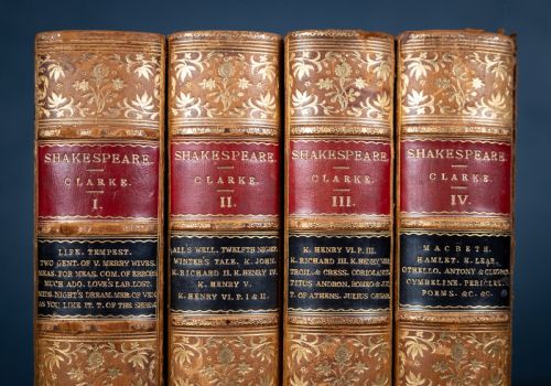 1881 THE WORKS OF WILLIAM SHAKESPEARE IN FOUR VOLUMES BOOK SET - ADDITIONAL PHOTO 1