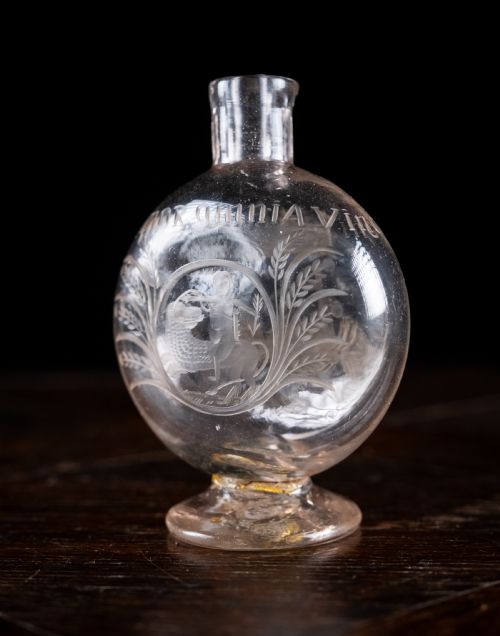 18TH CENTURY ENGRAVED FLASK SECRET STORAGE BOOK - ADDITIONAL PHOTO 3