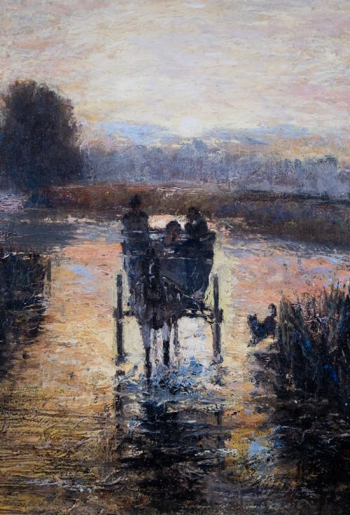 JOHN WILLIAM BUXTON KNIGHT 18431908 'THE ONLY WAY' OIL ON CANVAS - ADDITIONAL PHOTO 3