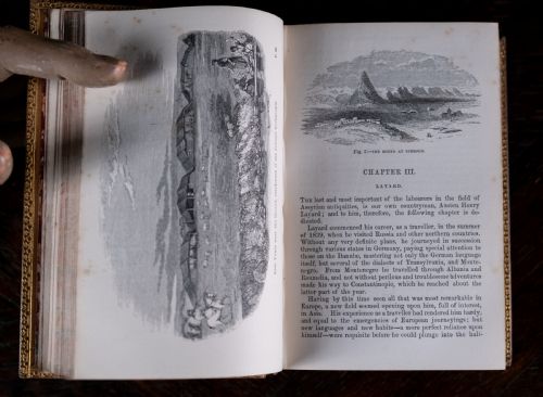 1857 NINEVEH AND ITS PALACES BY JOSEPH BONOMI LEATHER BOUND BOOK - ADDITIONAL PHOTO 4