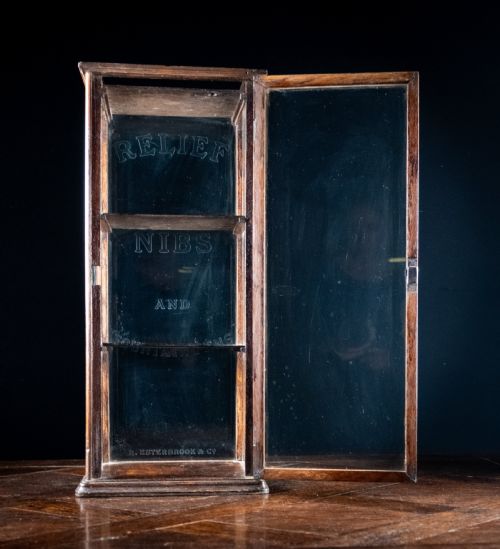 R ESTERBROOK CO OAK GLAZED DISPLAY CABINET C1920 - ADDITIONAL PHOTO 1