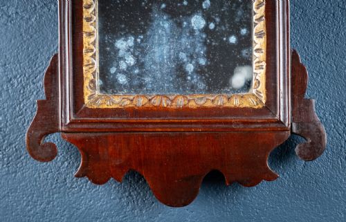 MINIATURE GEORGIAN MAHOGANY FRETWORK MIRROR - ADDITIONAL PHOTO 4