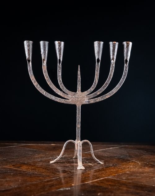 19TH CENTURY WROUGHT IRON CANDELABRA - ADDITIONAL PHOTO 7