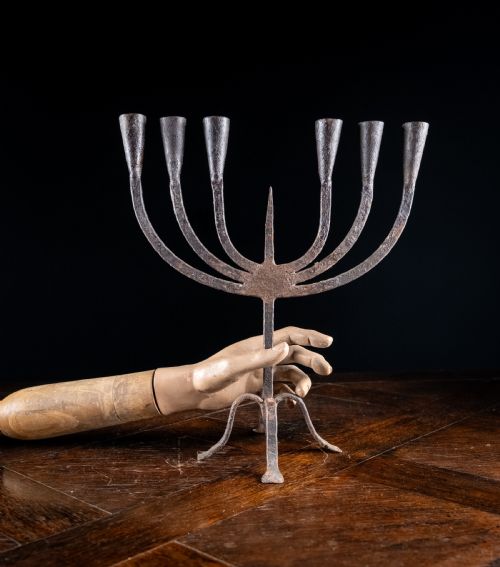 19TH CENTURY WROUGHT IRON CANDELABRA - ADDITIONAL PHOTO 8