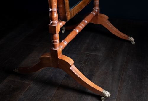 19TH CENTURY MAHOGANY CHEVAL MIRROR - ADDITIONAL PHOTO 1