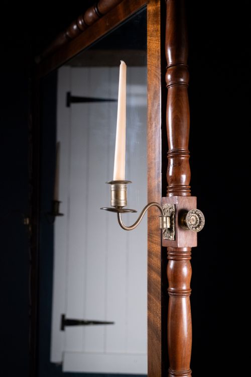 19TH CENTURY MAHOGANY CHEVAL MIRROR - ADDITIONAL PHOTO 3