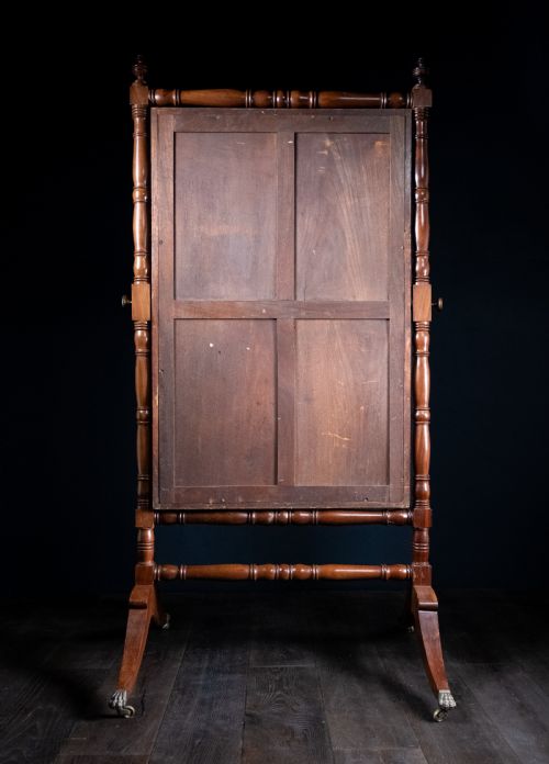 19TH CENTURY MAHOGANY CHEVAL MIRROR - ADDITIONAL PHOTO 11