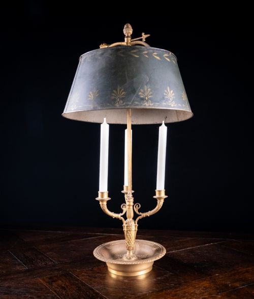 FRENCH GILT BRASS BOUILLOTTE CANDLE LAMP - ADDITIONAL PHOTO 7