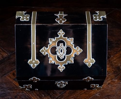 COROMANDEL STATIONARY BOX BY W LEUCHARS LONDON C1860 - ADDITIONAL PHOTO 12