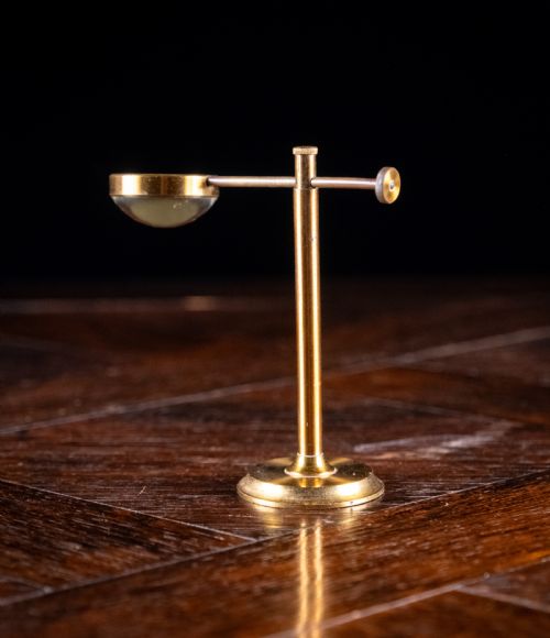 LACQUERED BRASS BULLSEYE CONDENSER MAGNIFYING GLASS C1910 - ADDITIONAL PHOTO 5