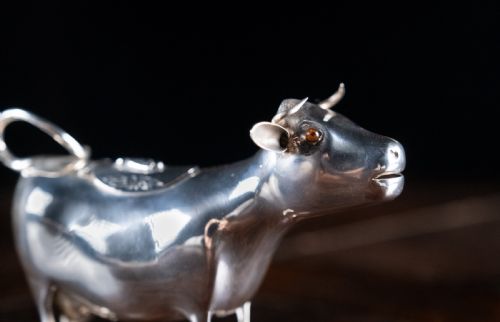 RARE DUTCH SILVER COW CREAMER C1905 - ADDITIONAL PHOTO 1
