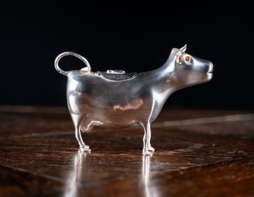 RARE DUTCH SILVER COW CREAMER C1905 - ADDITIONAL PHOTO 5