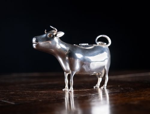 RARE DUTCH SILVER COW CREAMER C1905 - ADDITIONAL PHOTO 6