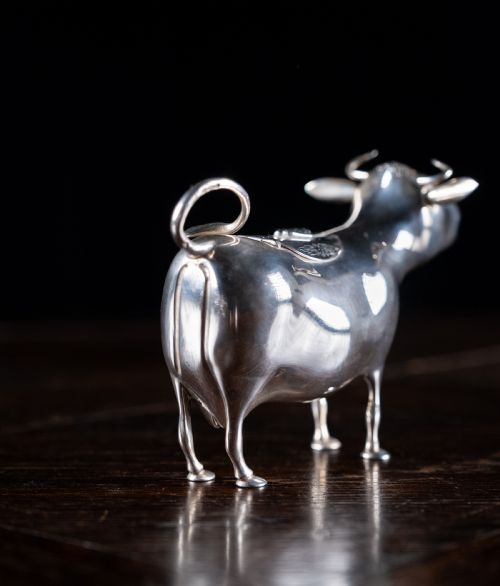 RARE DUTCH SILVER COW CREAMER C1905 - ADDITIONAL PHOTO 7