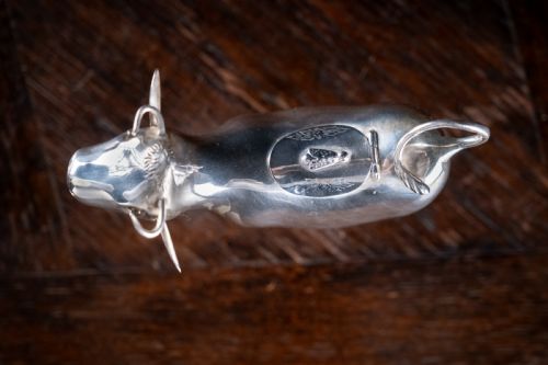 RARE DUTCH SILVER COW CREAMER C1905 - ADDITIONAL PHOTO 9