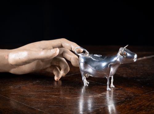 RARE DUTCH SILVER COW CREAMER C1905 - ADDITIONAL PHOTO 12